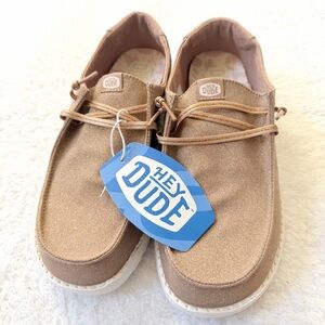 NEW Hey Dude Wendy Stardust Rose Gold Size 11 Women Boat Shoes Comfortable